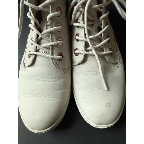 Timberland Dausette Boots 7.5 Women Pink Sneaker Shoes Nubuck Leather High Top - Picture 5 of 10
